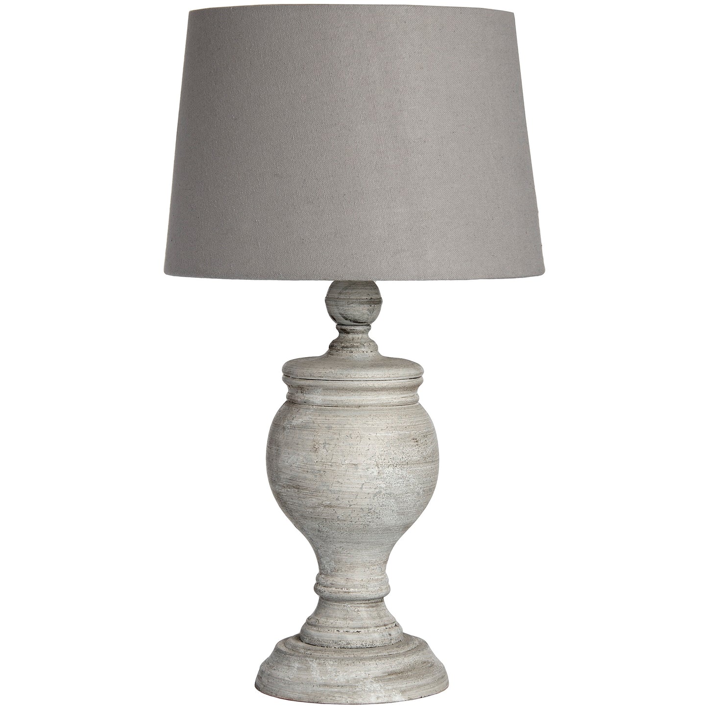 Grey table lamp with grey shade