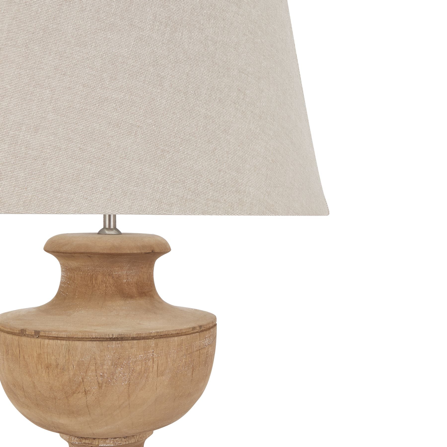 Natural colour lamp with cream lamp shade 