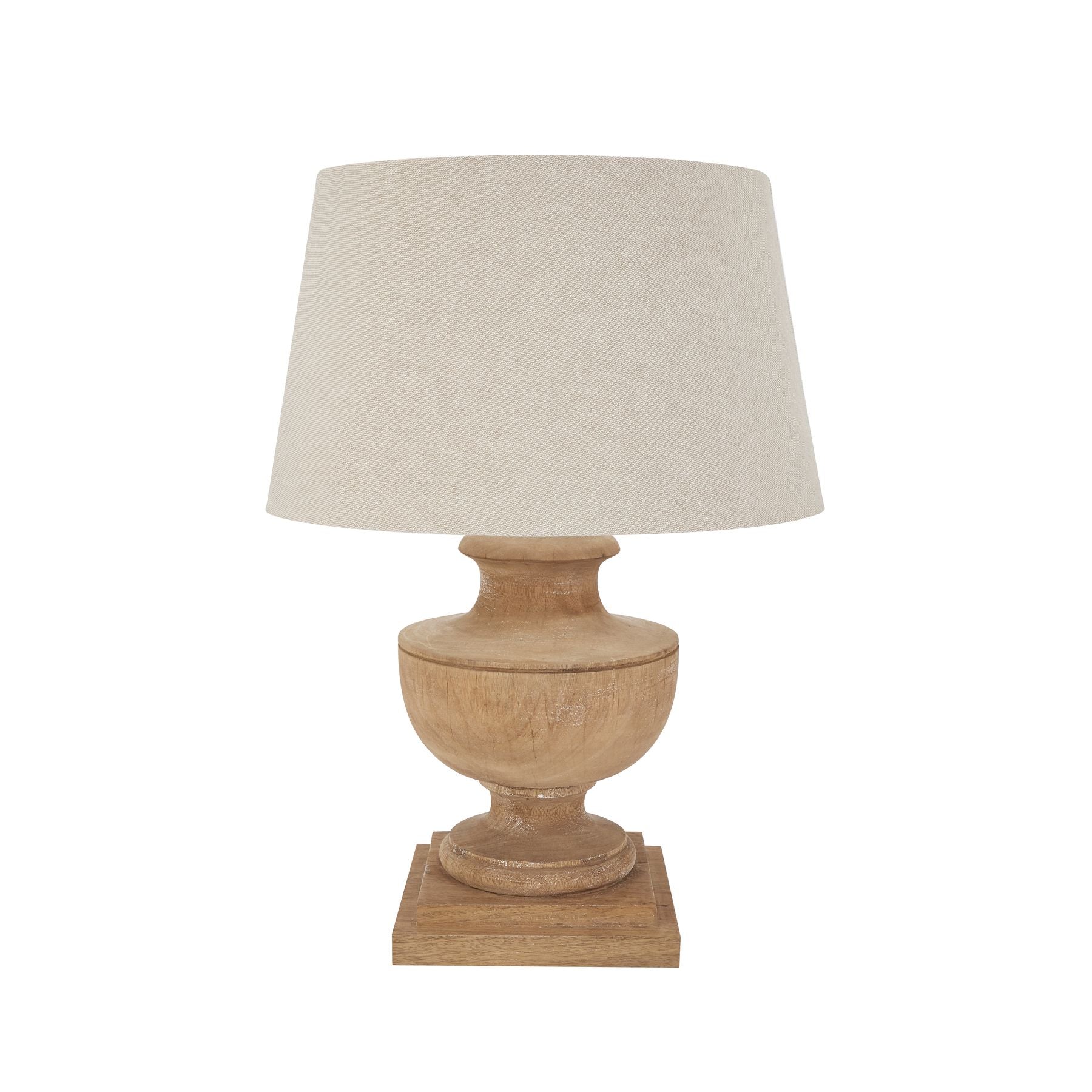 Natural colour lamp with cream lamp shade 