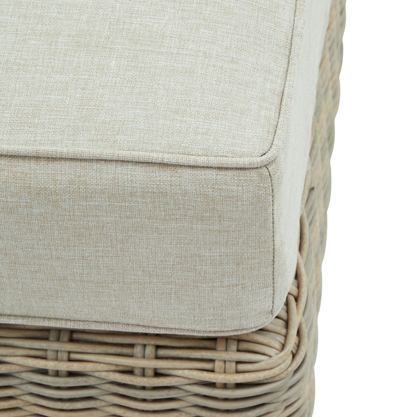 Outdoor wicker foot stall with cushion