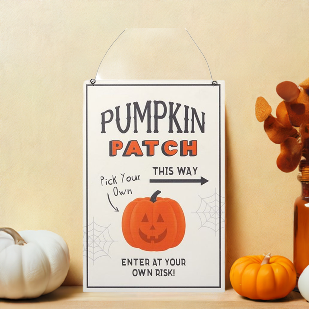 30cm Pumpkin Patch Hanging Sign