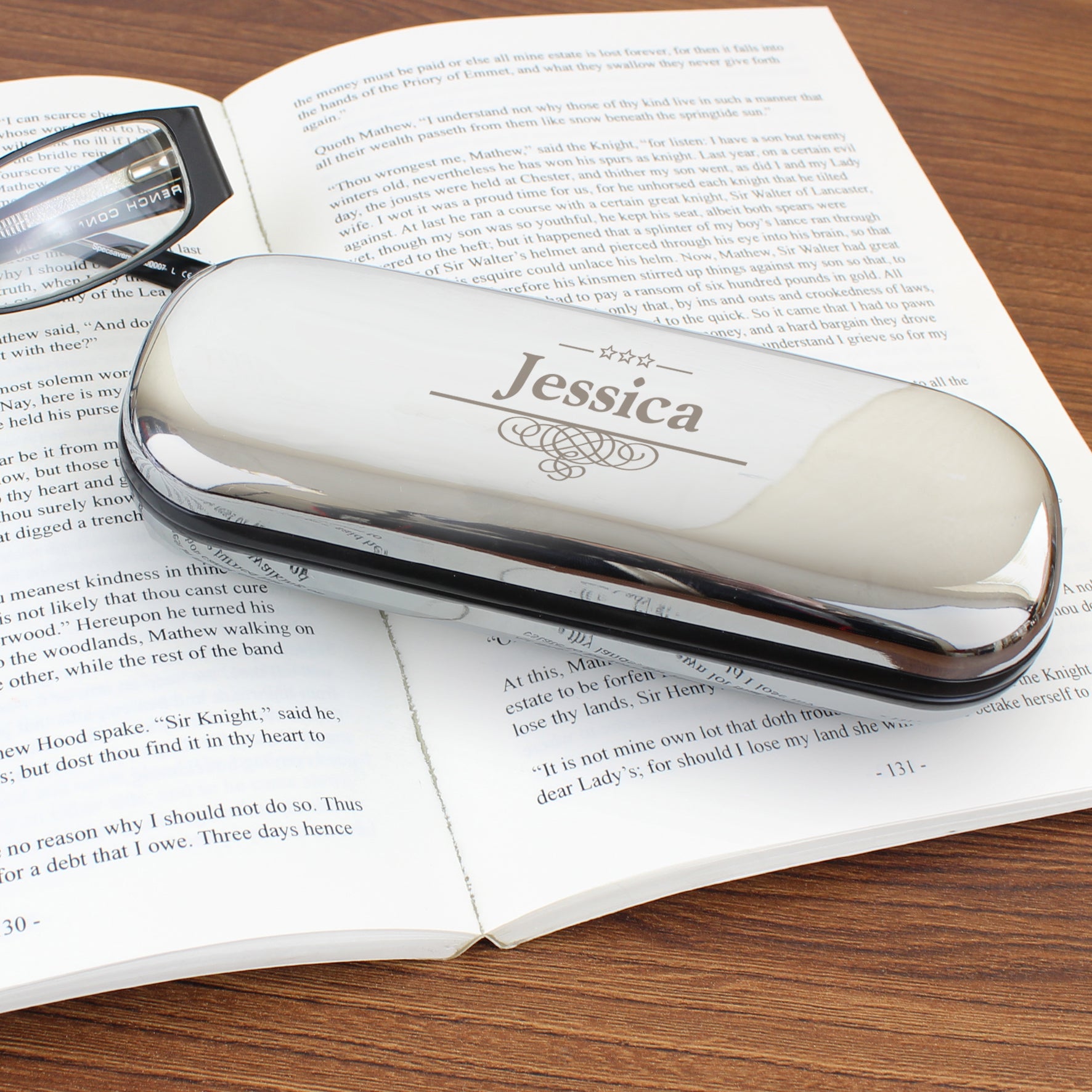 Silver glasses case