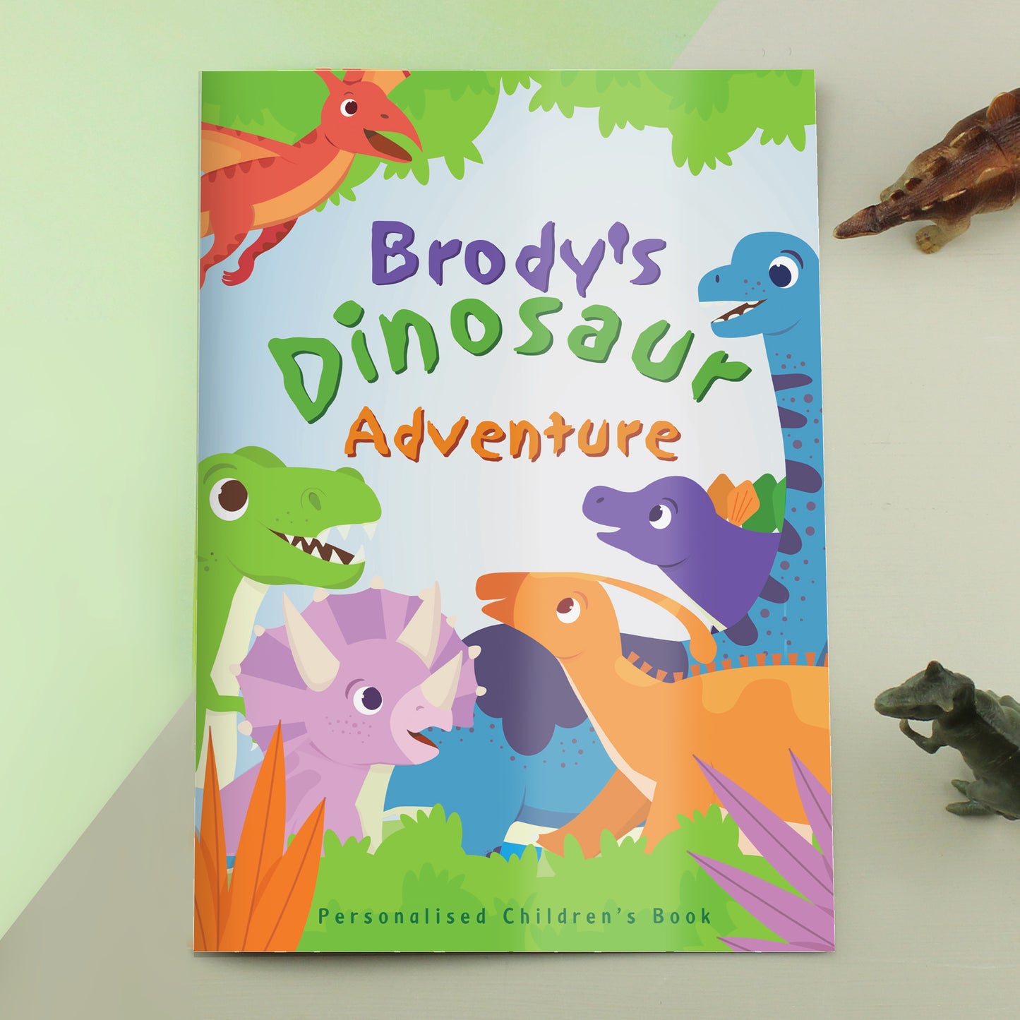 Personalised dinosaur story book for children