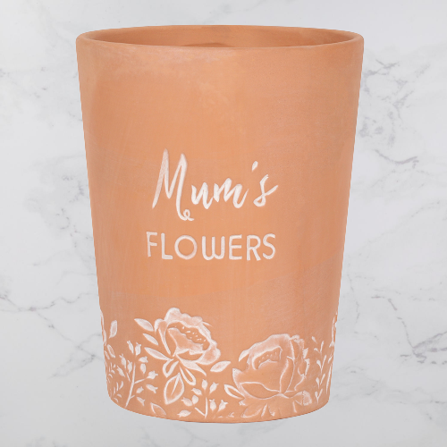 Mum's Flowers Terracotta Plant Pot