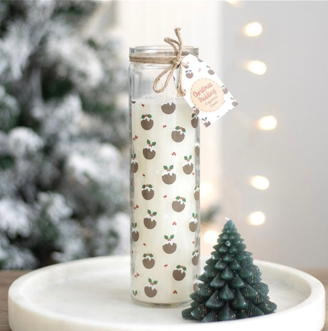 Christmas Pudding Advent Tube Candle