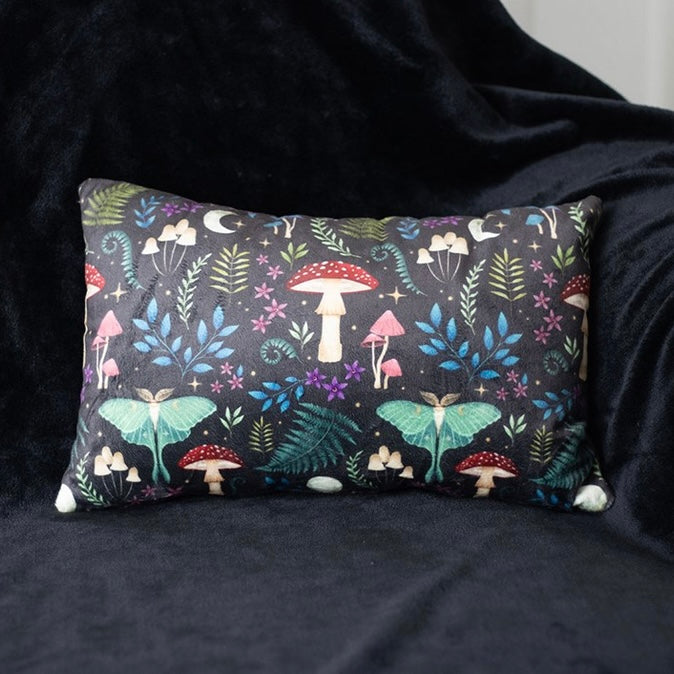 40cm Rectangular Dark Forest Print Cushion