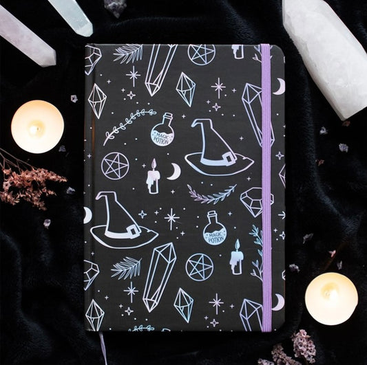 Crystal Witch Print A5 Notebook