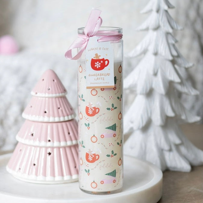 Sugarplum Fun Christmas Print Tube Candle