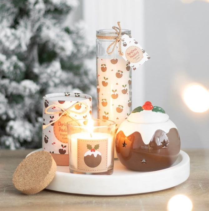 Christmas Pudding Advent Tube Candle