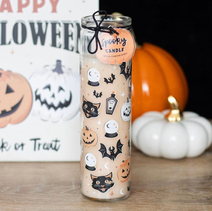 Spooky Spiced Pumpkin Tube Candle