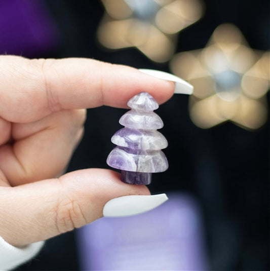 Amethyst Crystal Christmas Tree in a Bag