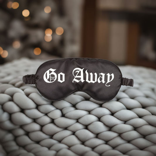 Go Away Gothic Satin Sleep Mask 