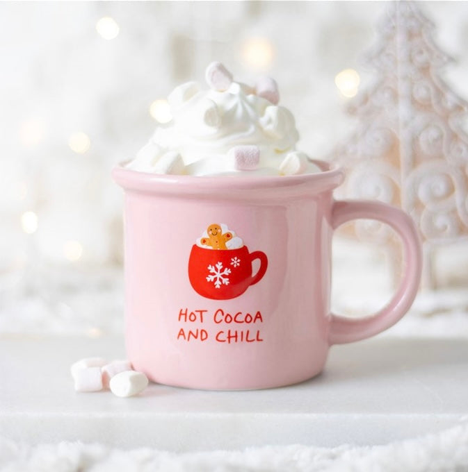 Hot Cocoa & Chill Pink Mug