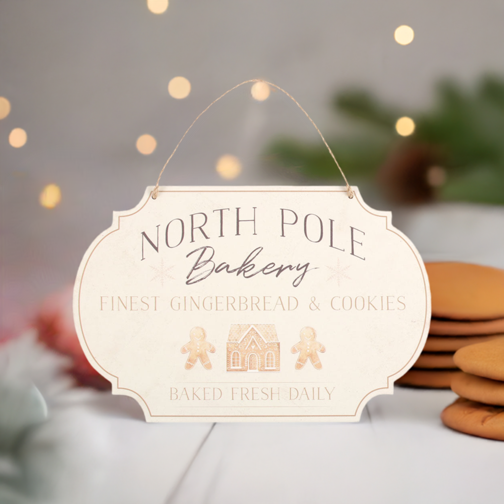 North Pole Bakery Hanging Sign