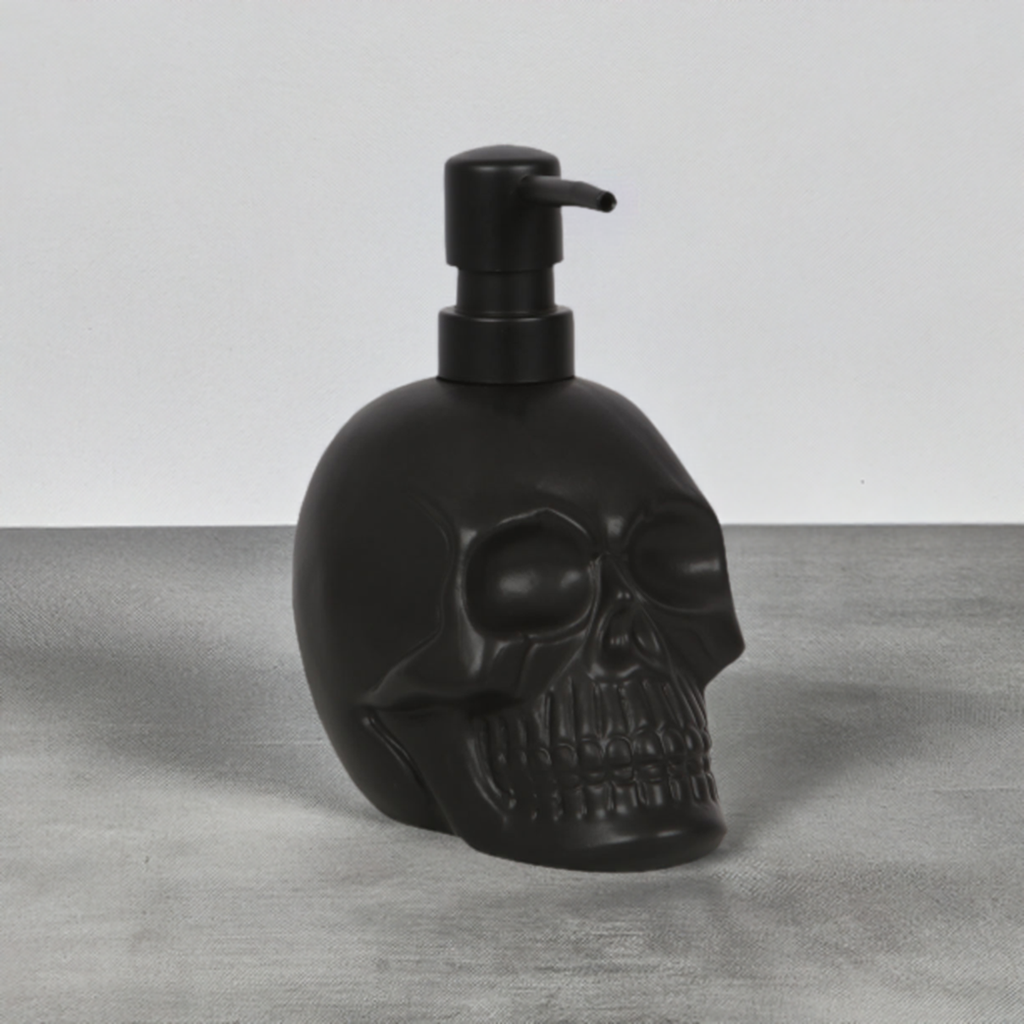 Black Skull Soap Dispenser