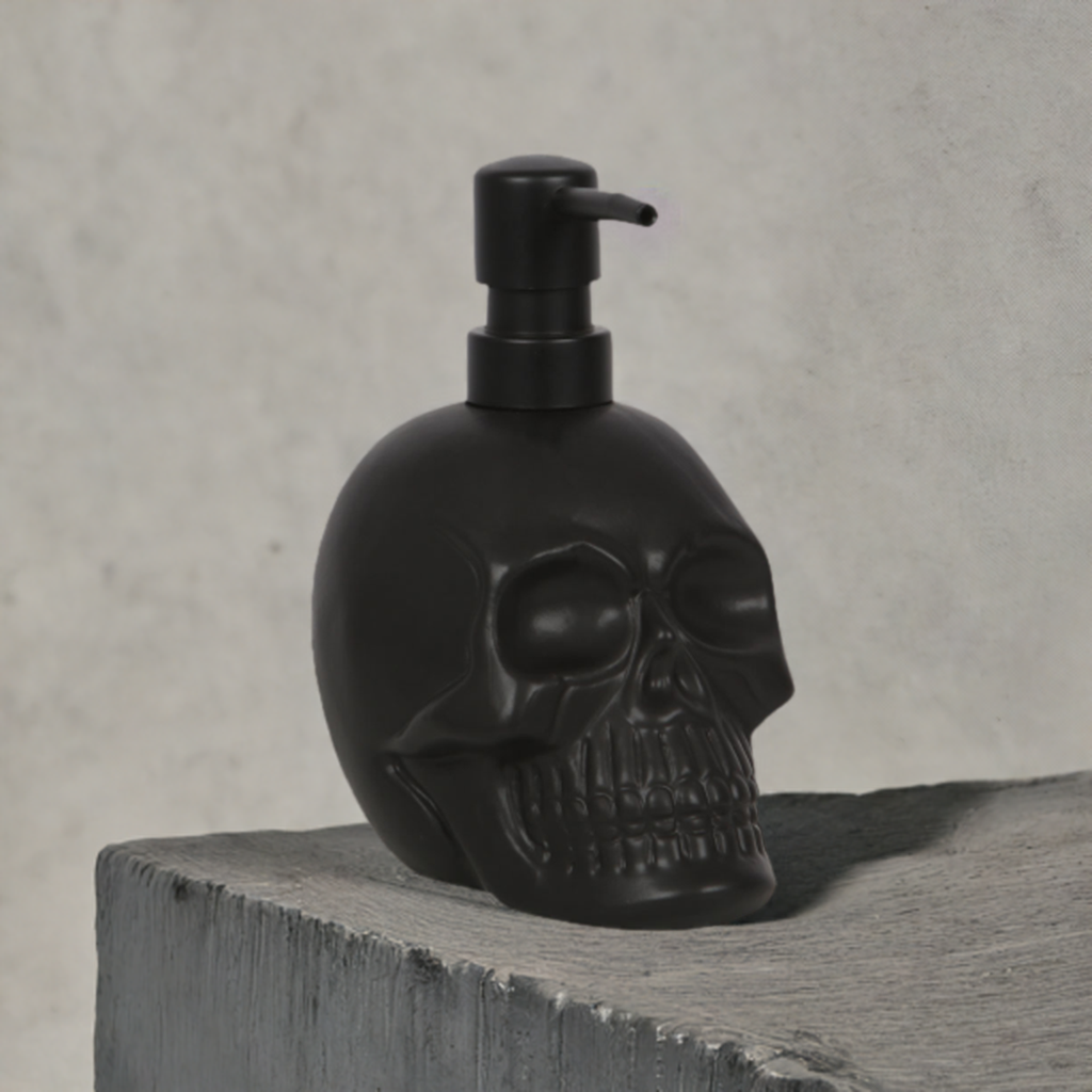 Black Skull Soap Dispenser