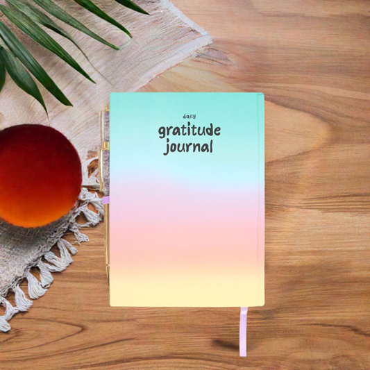 Multicoloured  Gratitude Journal with Amethyst Pen