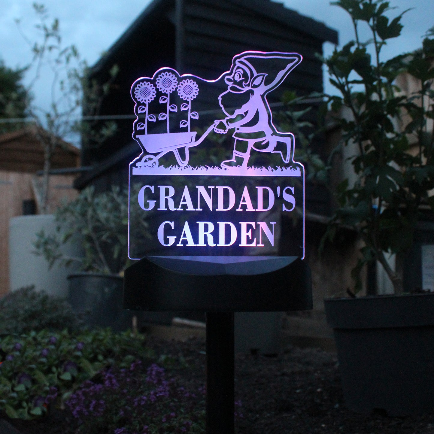 Personalised Gnome Garden Outdoor Solar Light