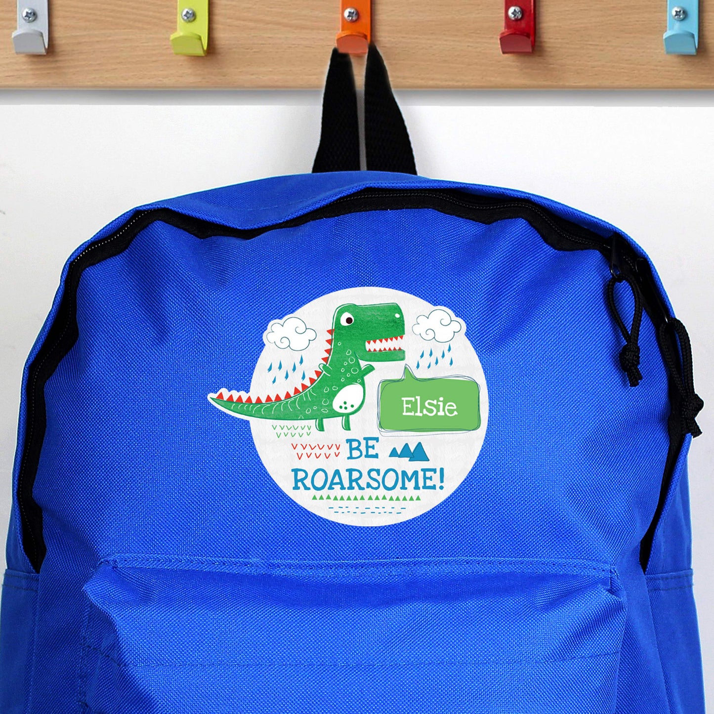 Personalised 'Be Roarsome' Dinosaur Backpack