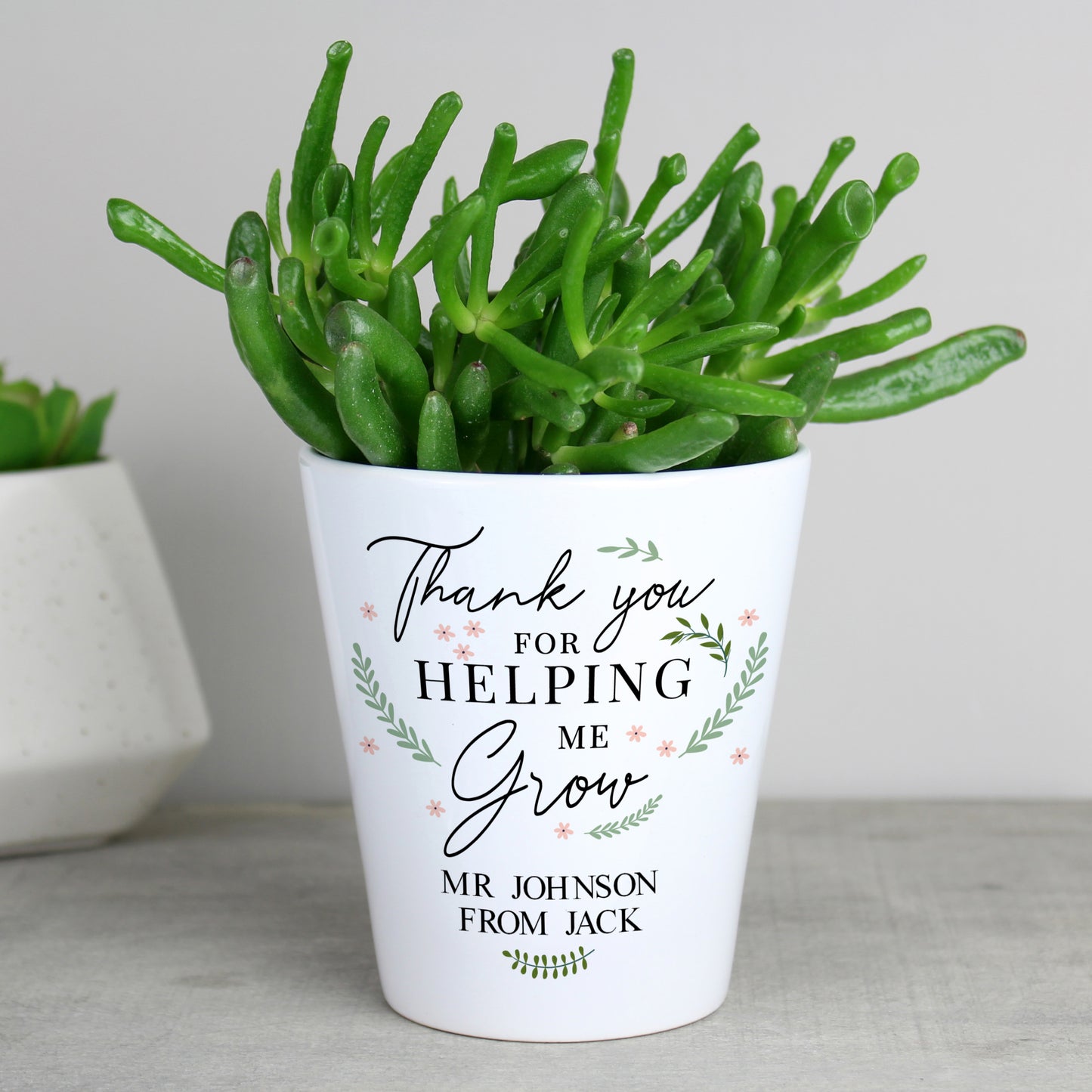 Thank You For Helping Me Grow Ceramic Plant Pot