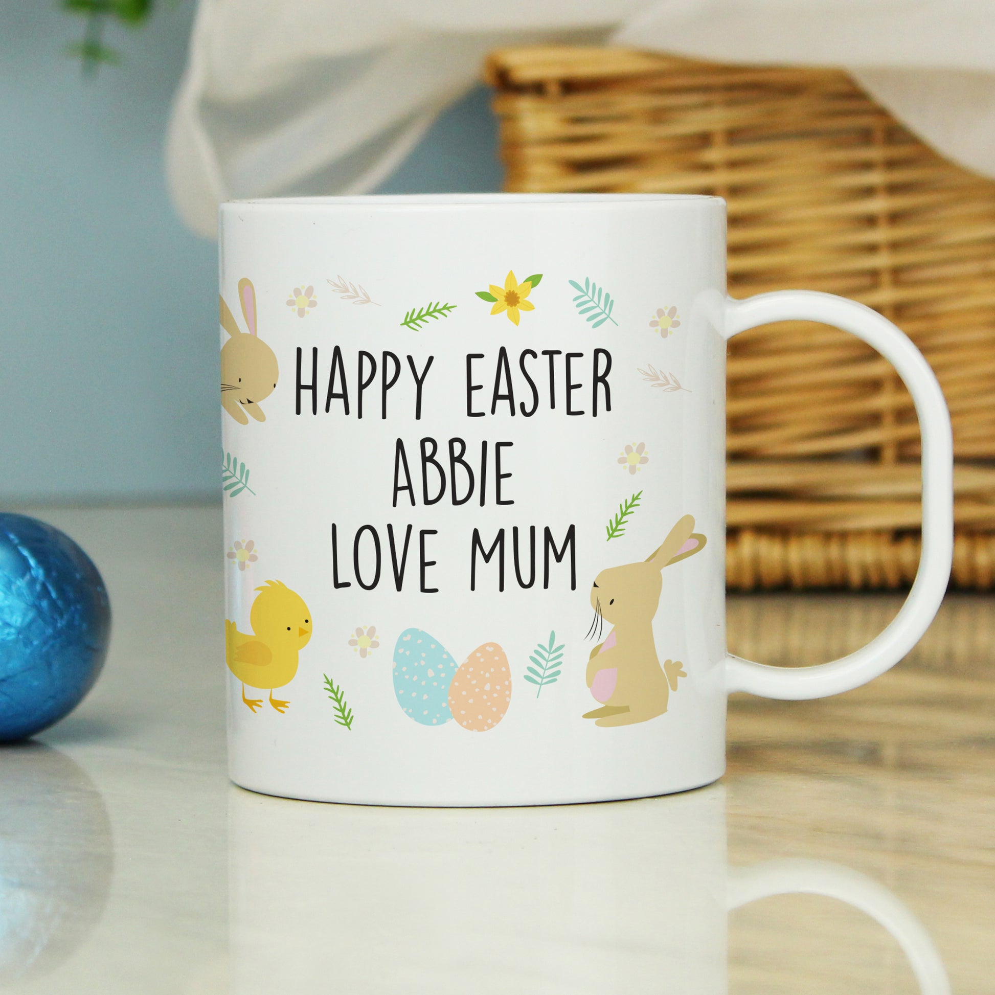 Easter theme plastic mug