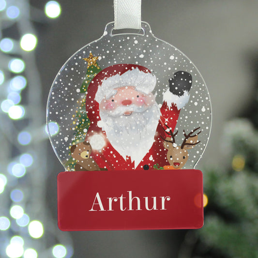 Personalised Name Only Acrylic Santa Christmas Decoration