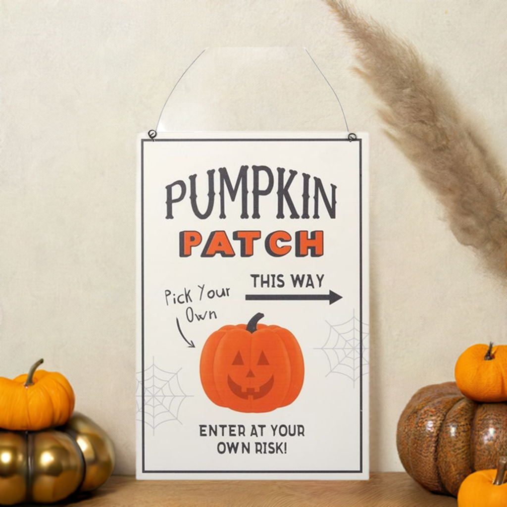 30cm Pumpkin Patch Hanging Sign