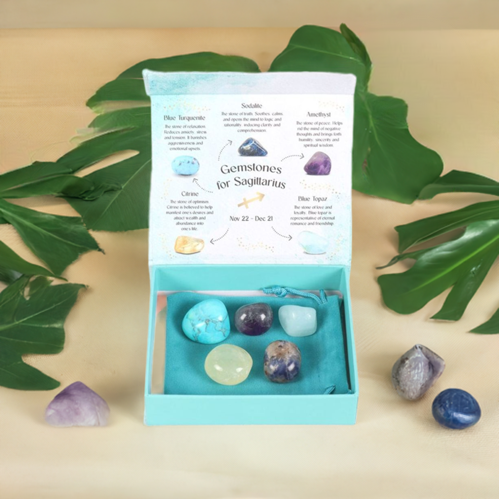 Sagittarius Crystal Tumblestone Set