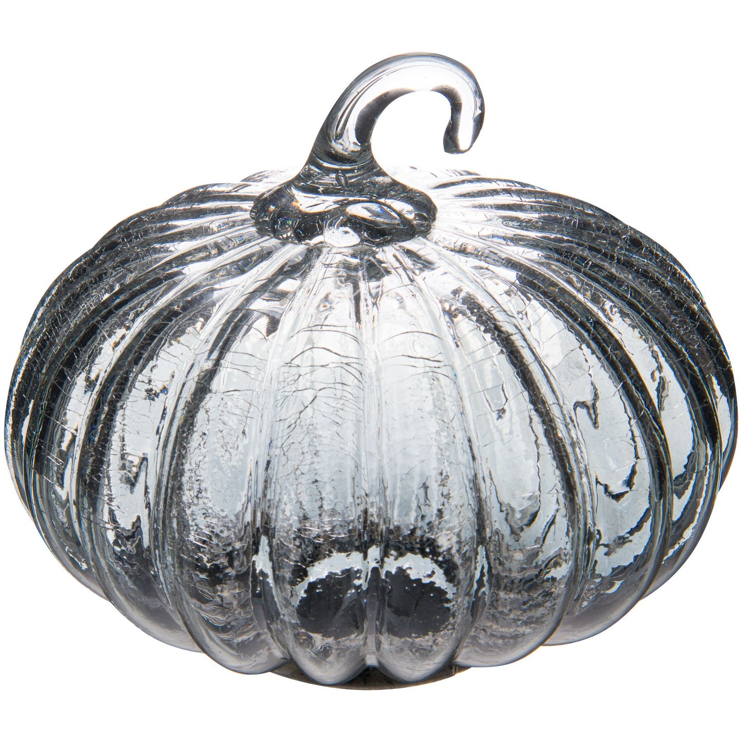 Grey glass pumpkin