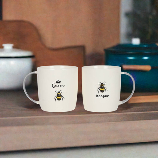 Queen Bee and Bee Keeper Mug Set