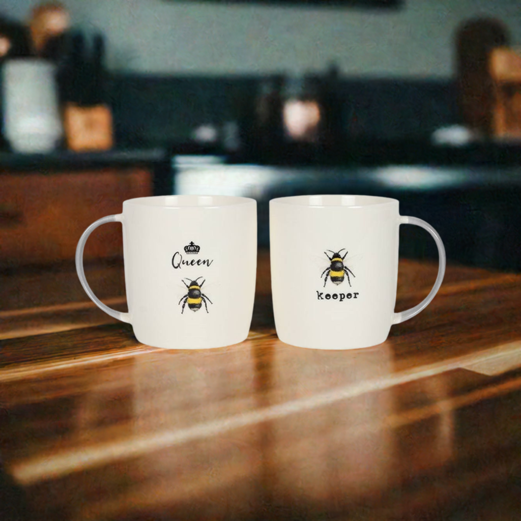 Queen Bee and Bee Keeper Mug Set