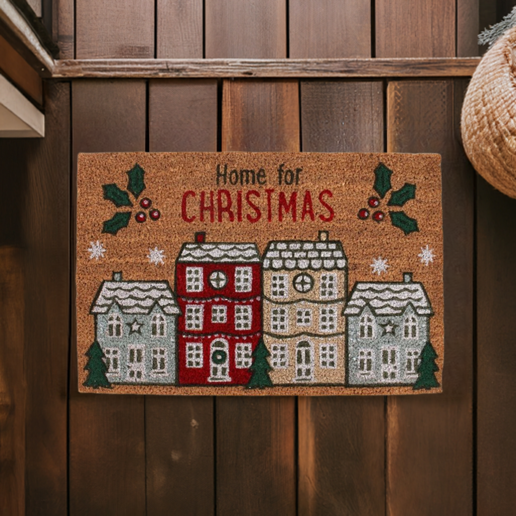 Natural Home For Christmas Doormat