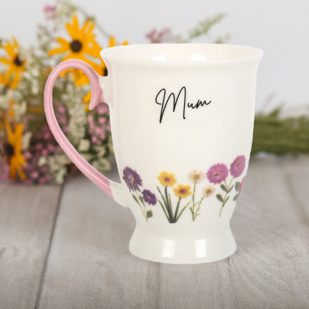 Mum Wildflower Pedestal Mug