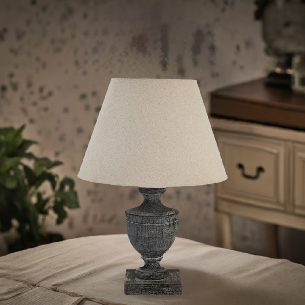 Incia Urn Wooden Table Lamp