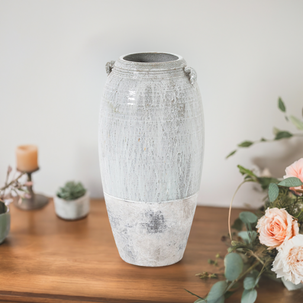 Large Ceramic Dipped Amphora Vase