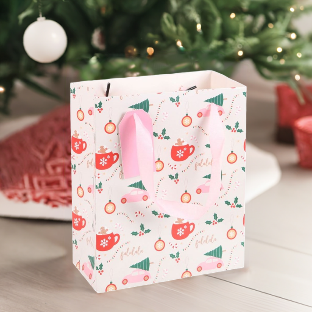 23cm Medium Sugarplum Fun Christmas Print Gift Bag