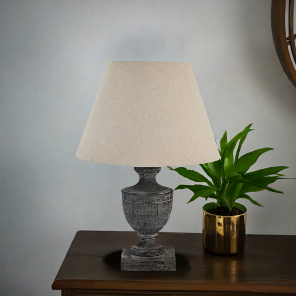 Incia Urn Wooden Table Lamp