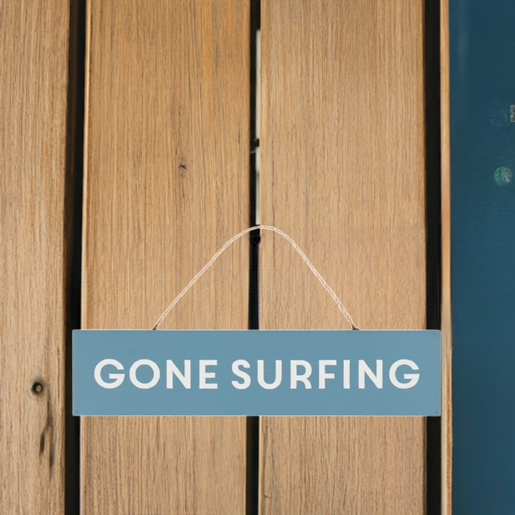 Gone Surfing Hanging Sign