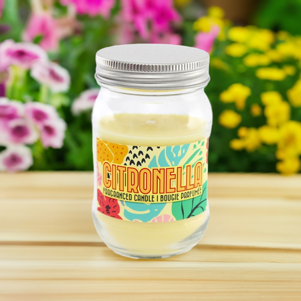 12cm Citronella Mason Jar Candle