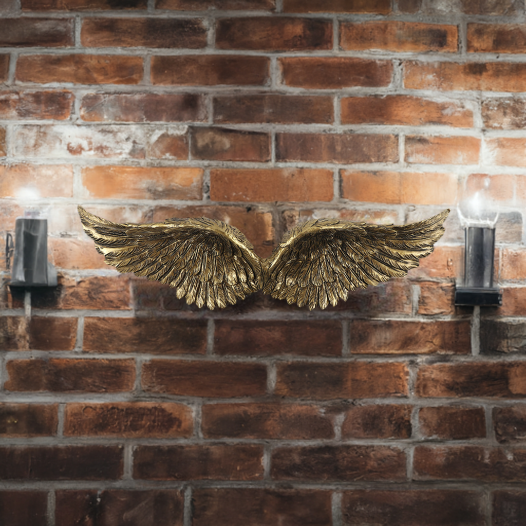 Antique Gold Hanging Angel Wings