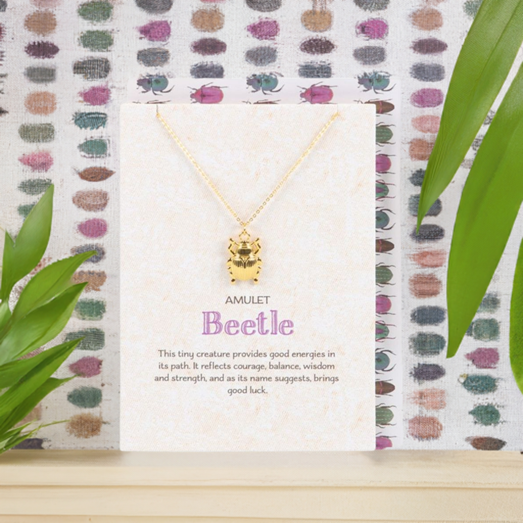 Lucky Beetle Necklace Card