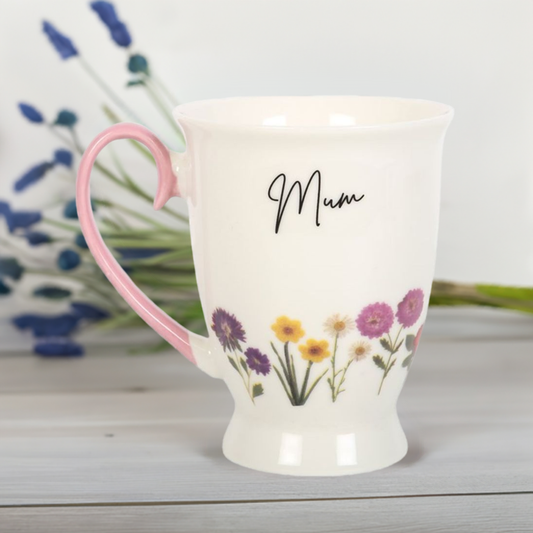 Mum Wildflower Pedestal Mug