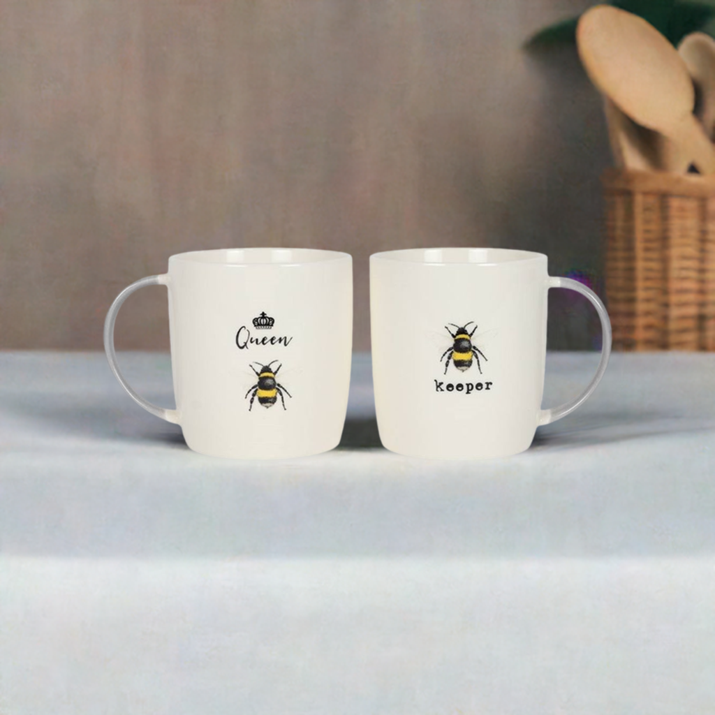 Queen Bee and Bee Keeper Mug Set