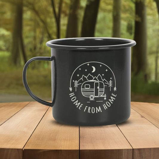 Home from Home Enamel Camping Mug