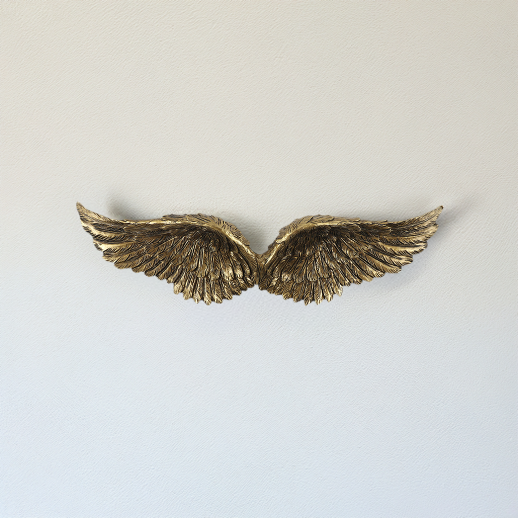 Antique Gold Hanging Angel Wings