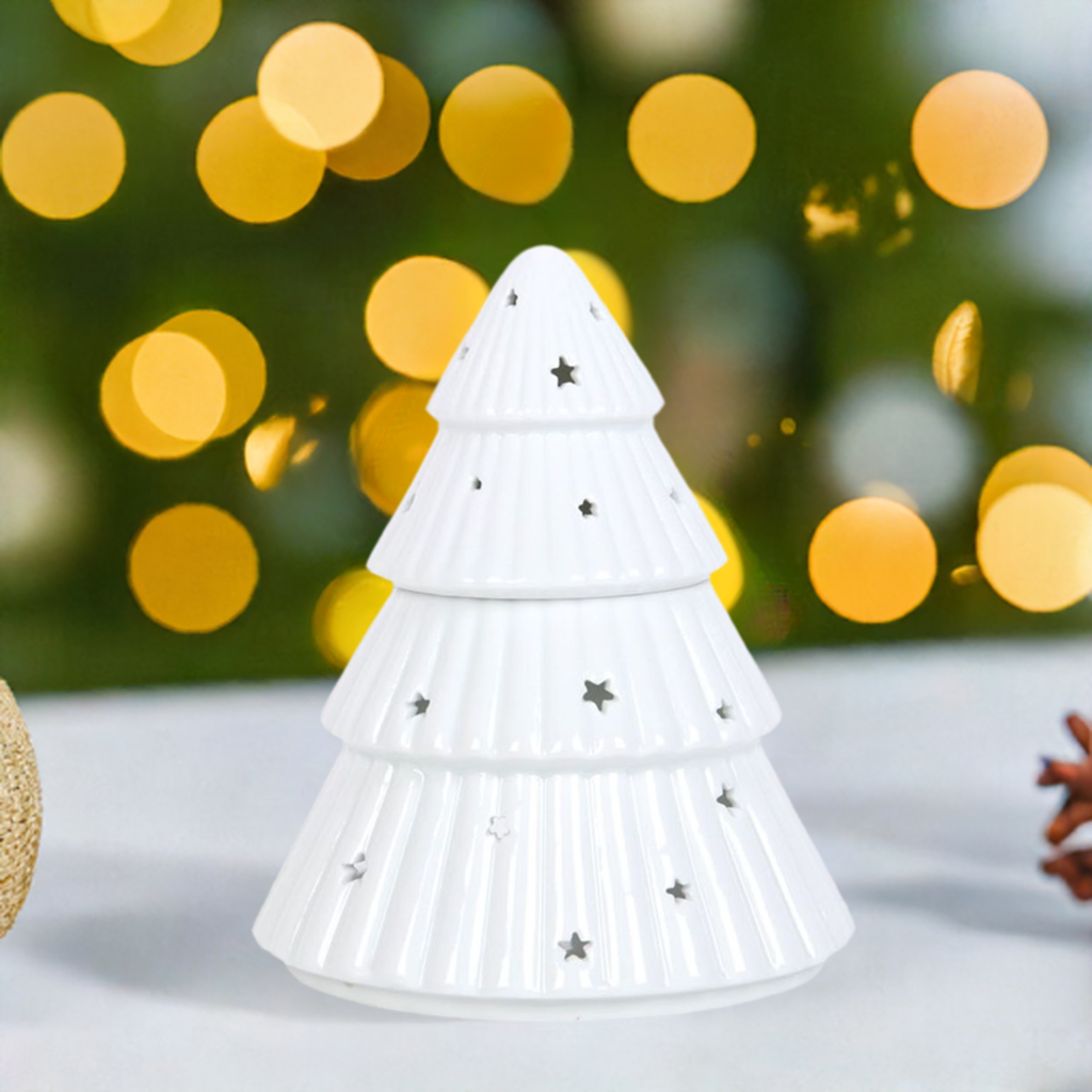 White Christmas Tree Oil Burner