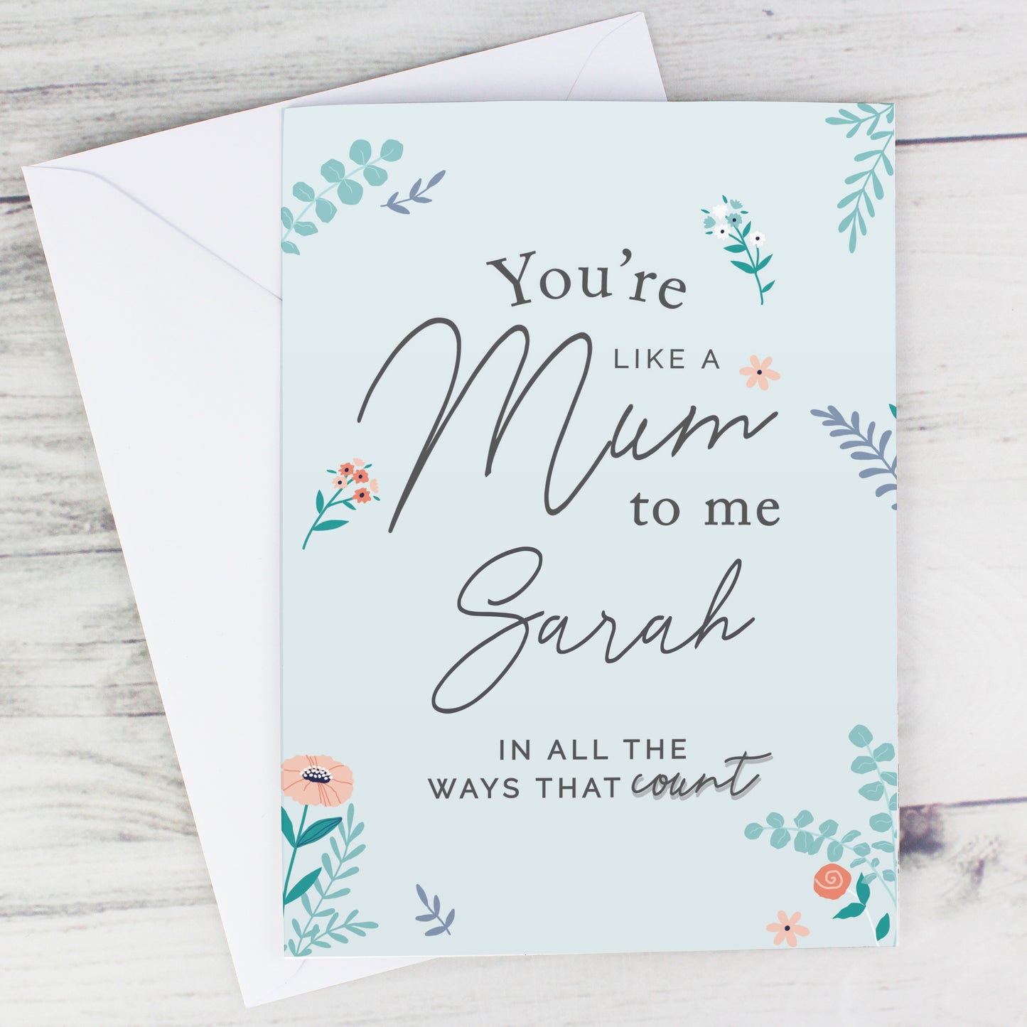 Personalised 'You're Like a Mum to Me' Card