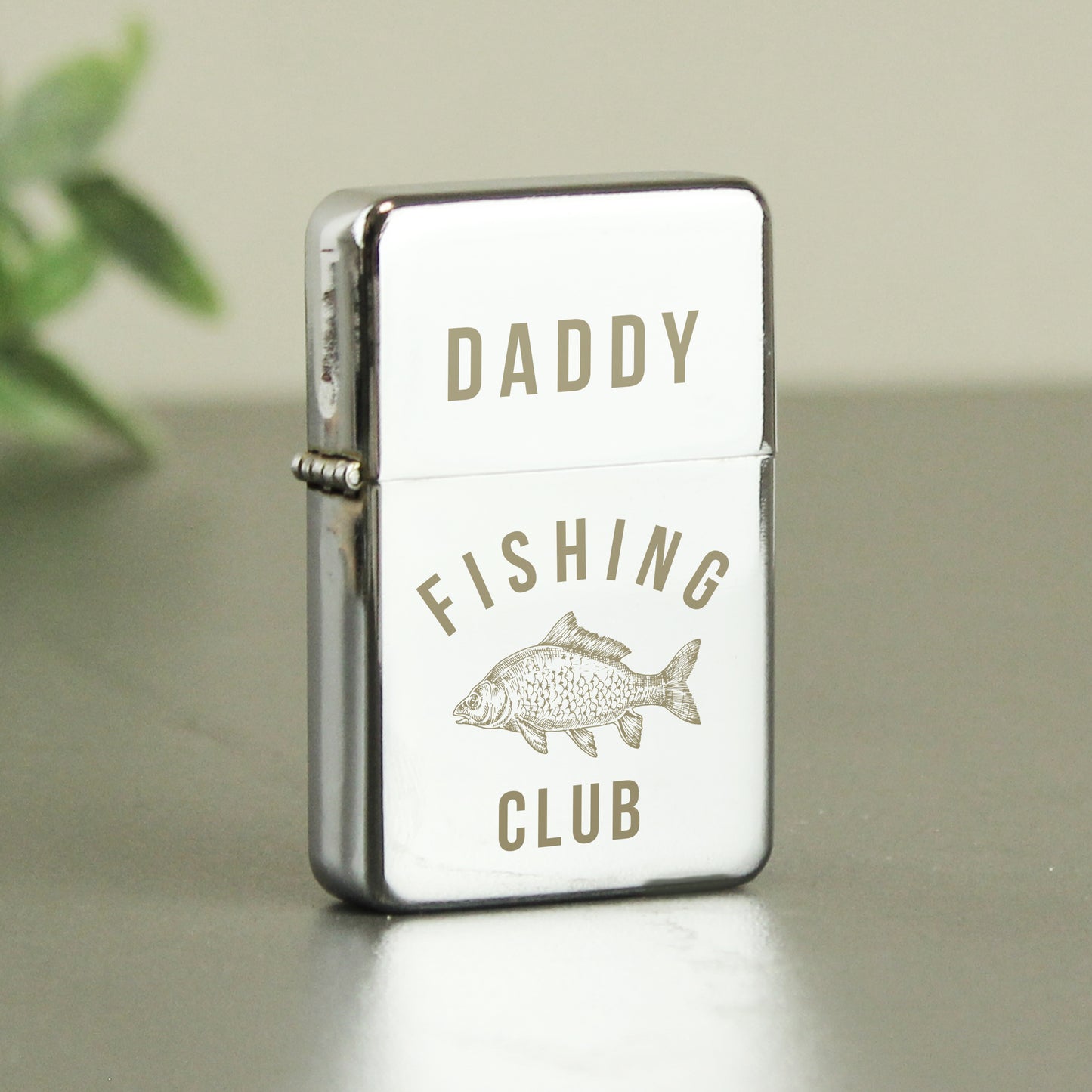 Silver personalised lighter 