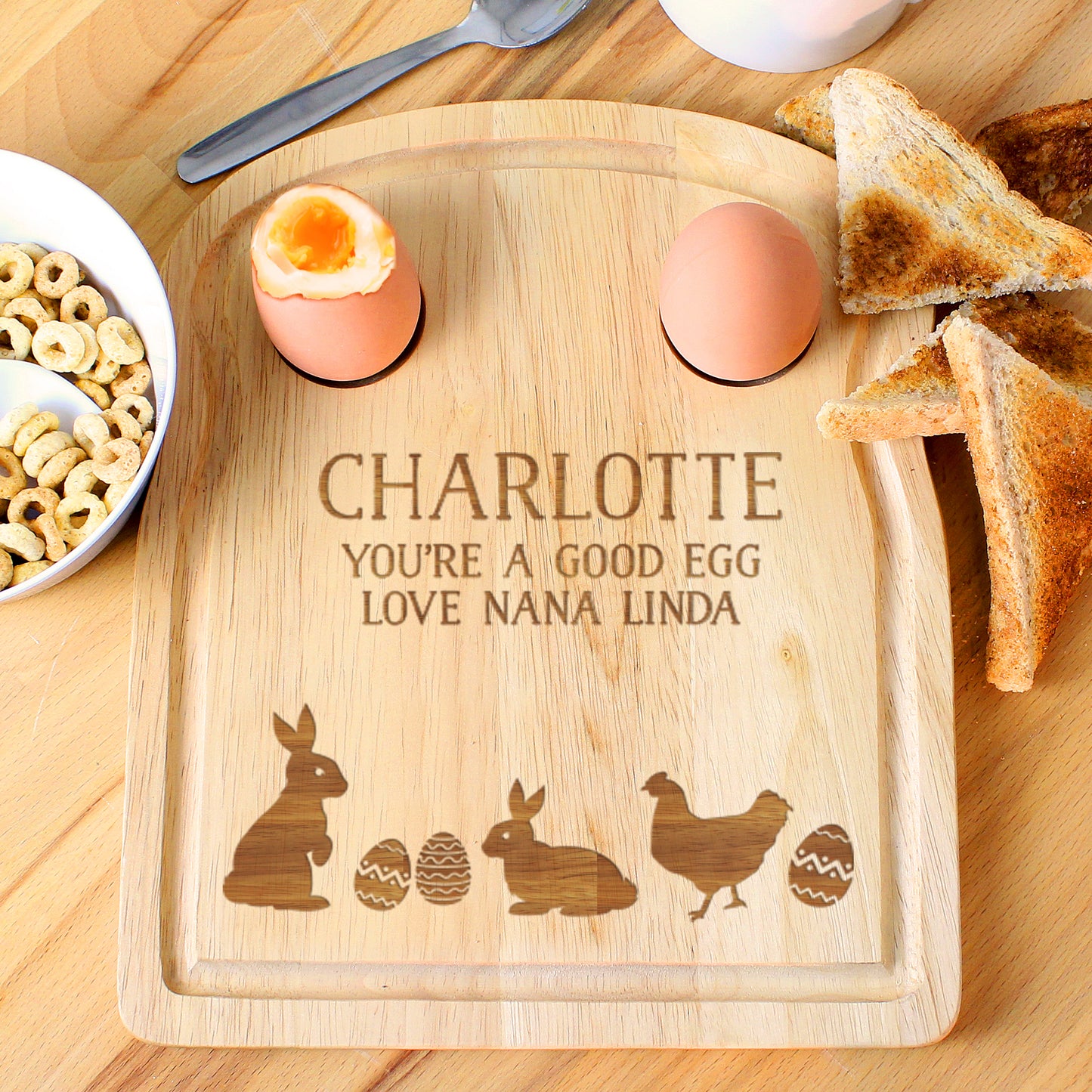 Personalised Spring Egg & Toast Board