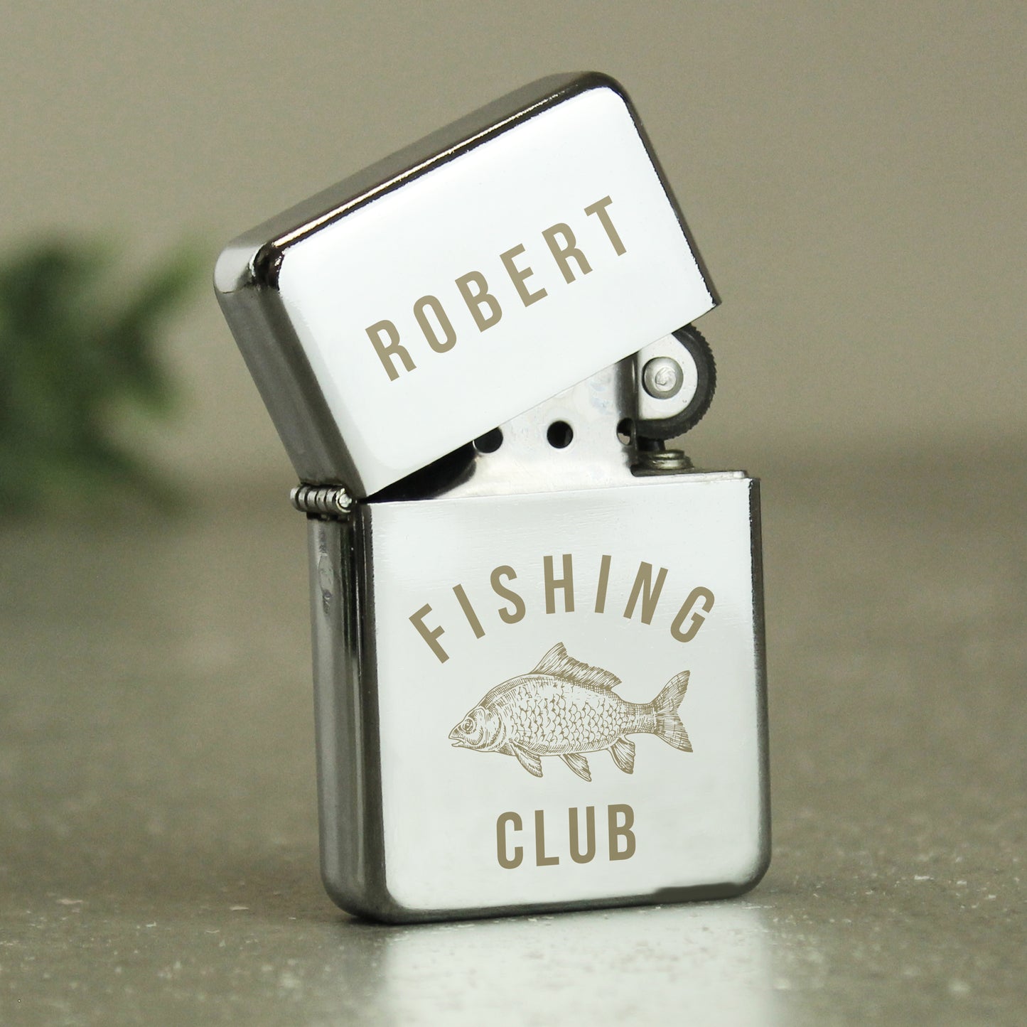 Silver fishing club lighter 